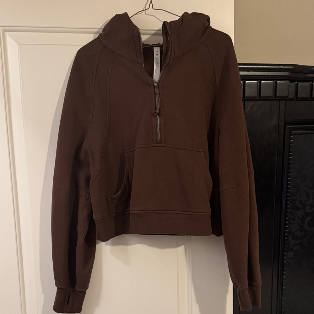 lululemon athletica Brown Off-the-Shoulder Sweater